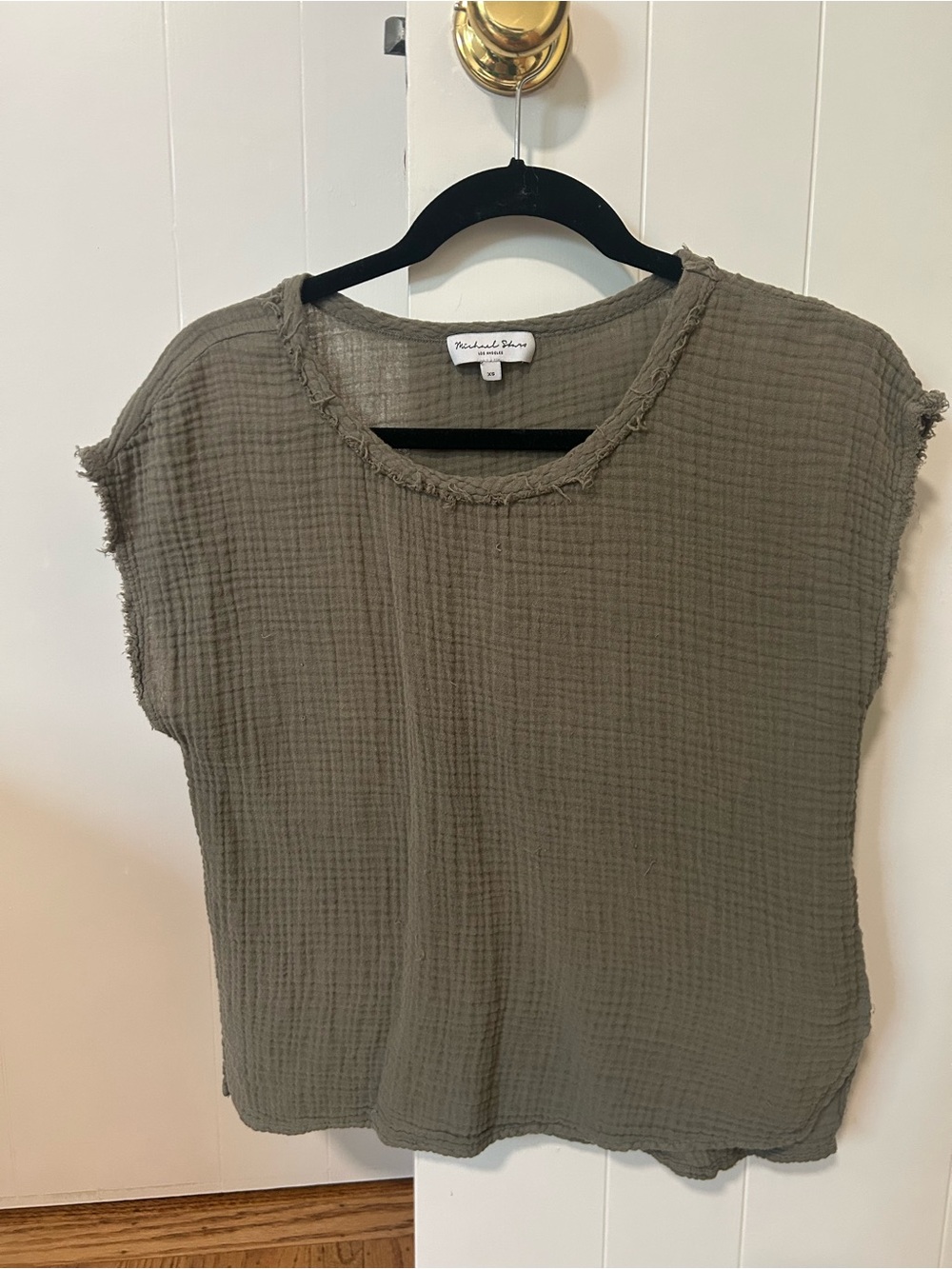 Michael Stars Olive Green Textured Tank